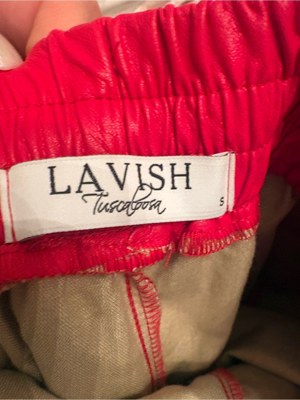 Lavish Red Ruffle-Layered Skort with Drawstring Waist - Picture 5 of 5